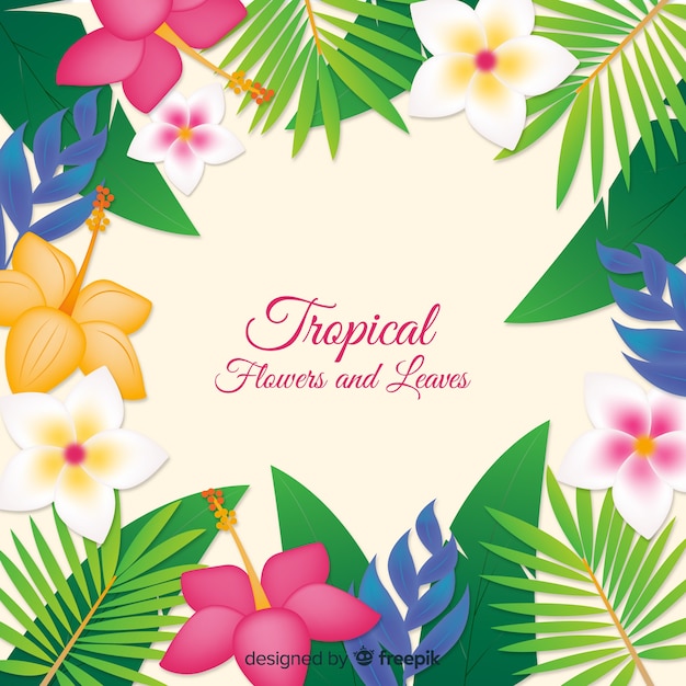 Free Vector | Realistic tropical background