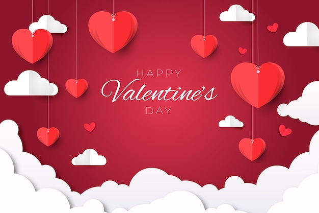 Realistic valentine's day background Free Vector