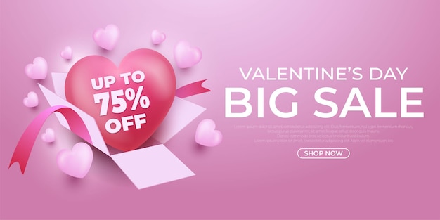 valentines day sale banner free download