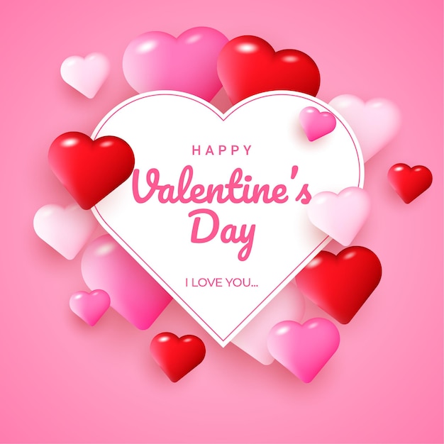 Premium Vector | Realistic valentines day background