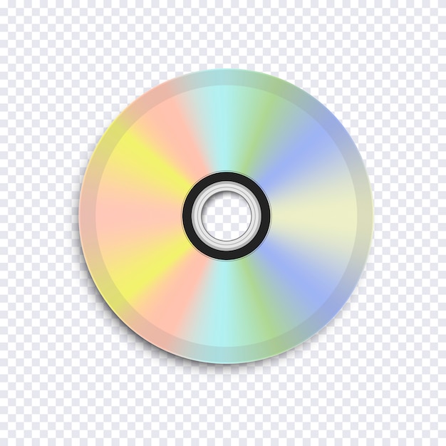 Realistic Vector Cd Disk On Transparent Premium Vector