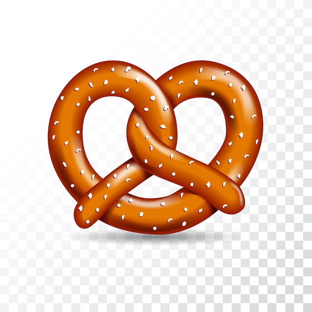 Premium Vector | Realistic vector tasty pretzel illustration on the
