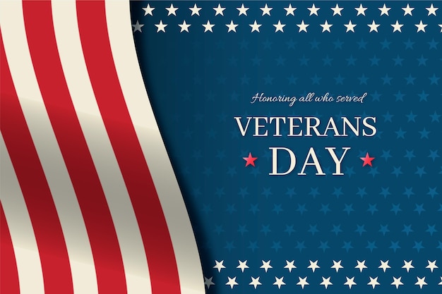 Free Vector | Realistic veterans day concept