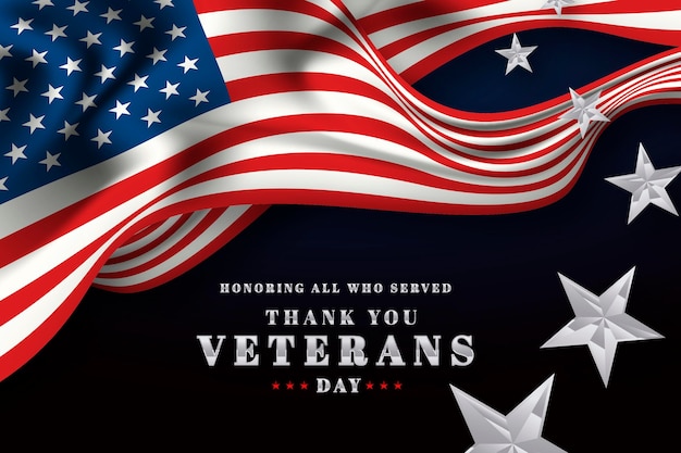 Download Free Vector | Realistic veterans day concept