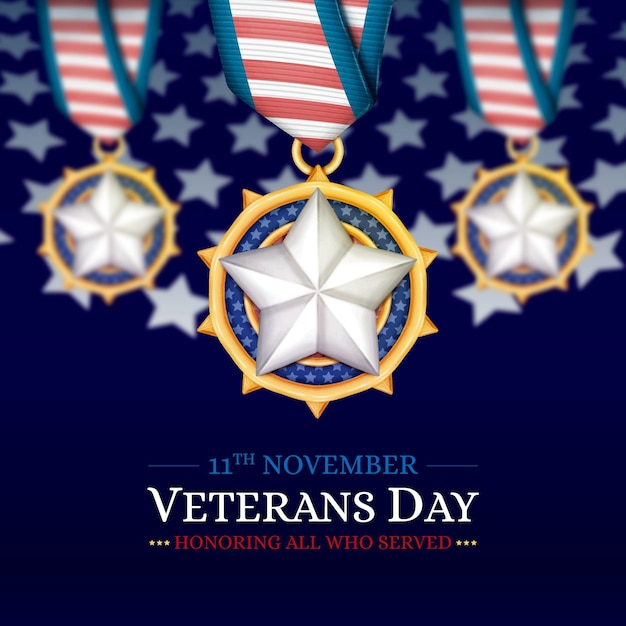 Free Vector Realistic veterans day