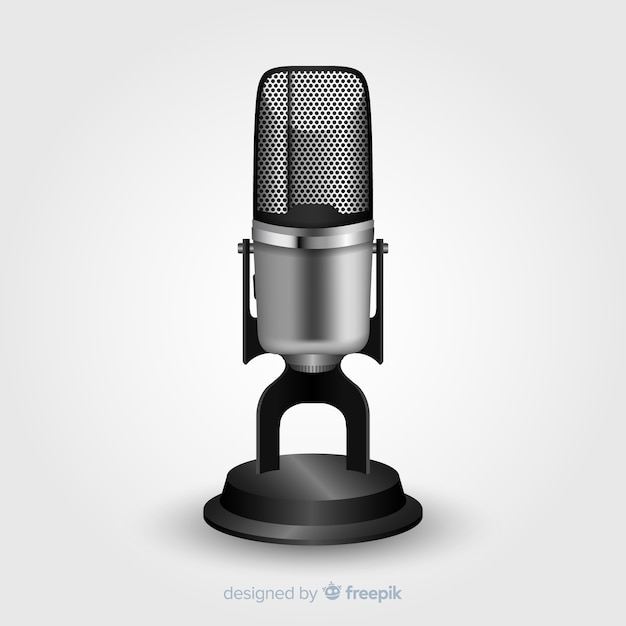 Realistic vintage microphone | Free Vector