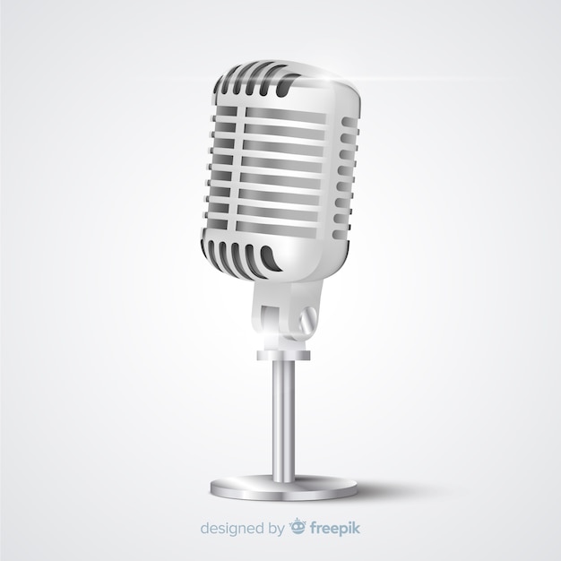 Download Free Vector | Realistic vintage microphone