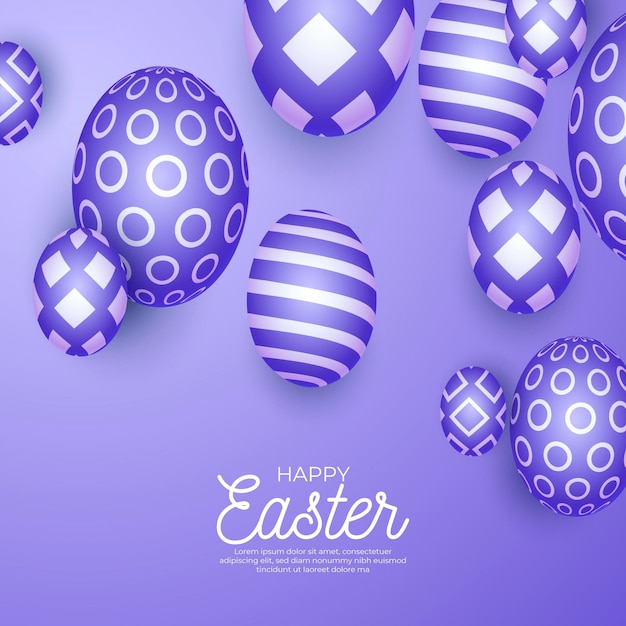 Free Vector | Realistic vivid monochrome easter illustration