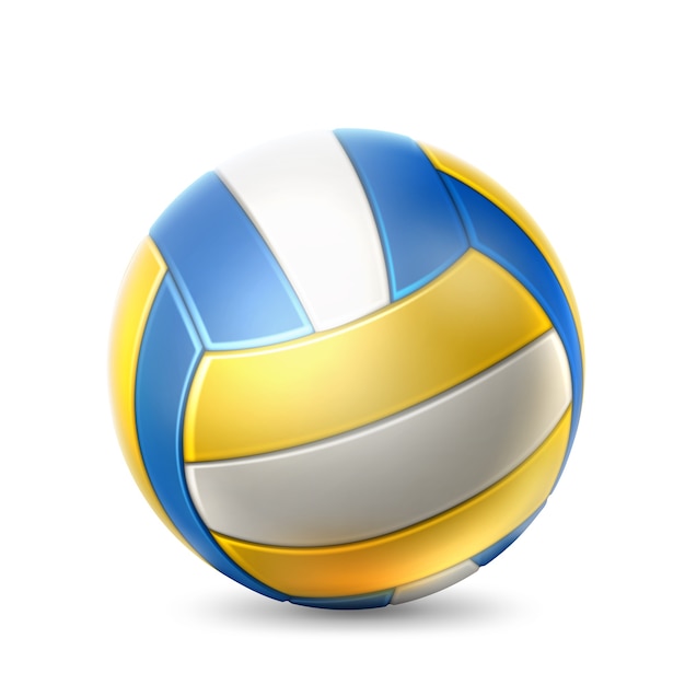 Premium Vector | Realistic volley ball team sport game equipment ball ...