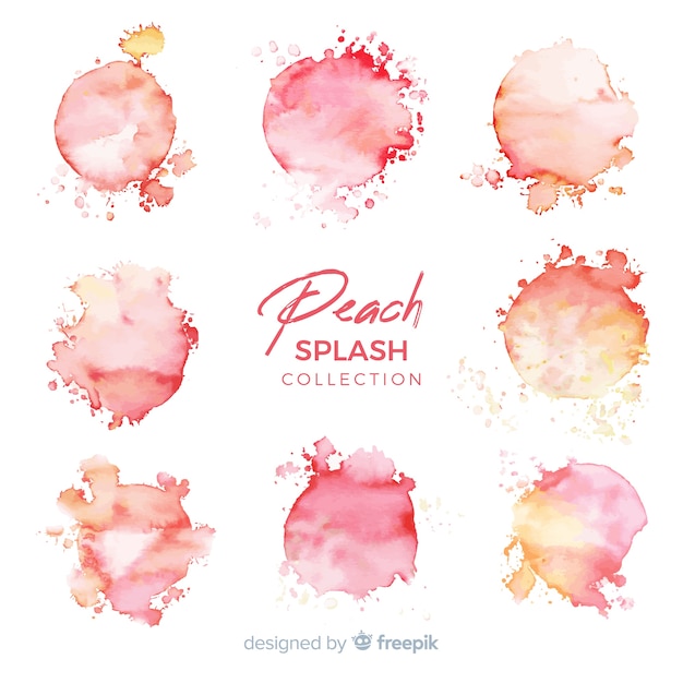 Download Realistic watercolor splatter collection | Free Vector