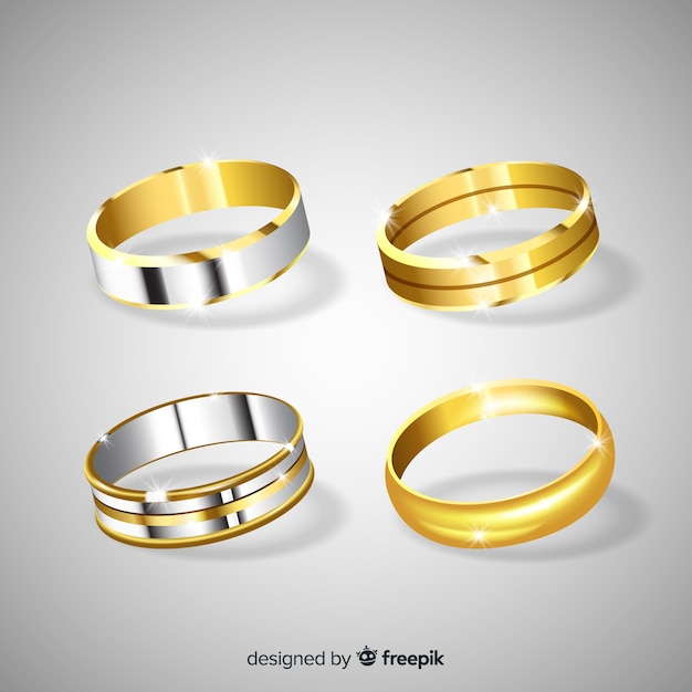 Realistic wedding rings Vector | Free Download