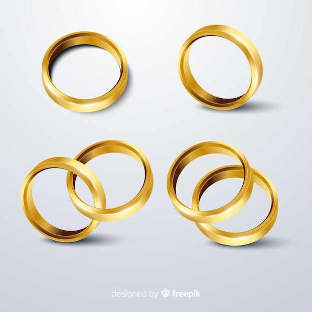 Download Realistic wedding rings Vector | Free Download