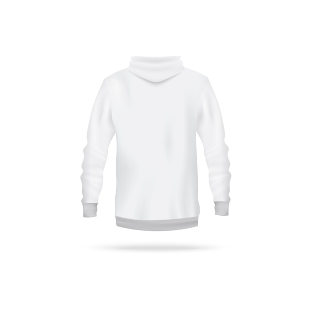 Download Premium Vector | Realistic white hoodie from back view ...