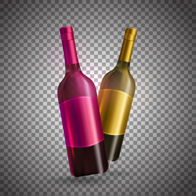 Download Free Realistic Wine Bottles In Pink And Golden Color On Transparent Use our free logo maker to create a logo and build your brand. Put your logo on business cards, promotional products, or your website for brand visibility.