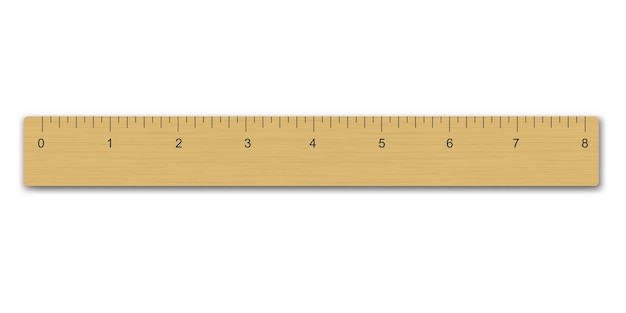 Premium Vector Realistic Wooden Measuring Ruler