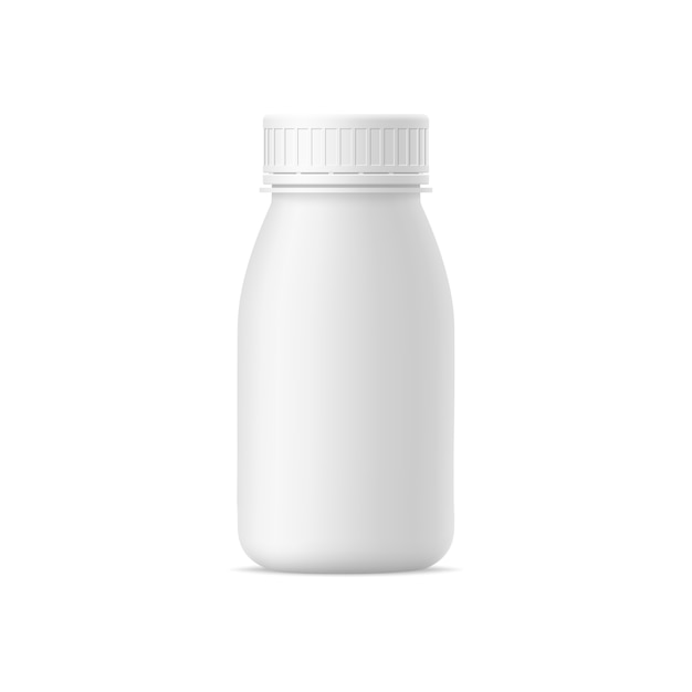 Download Realistic yogurt bottle mock up | Premium Vector