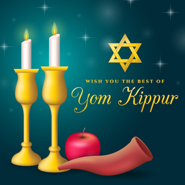 Free Vector | Realistic yom kippur concept