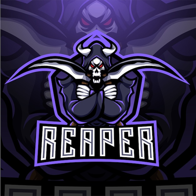 Premium Vector | Reaper esport mascot logo design