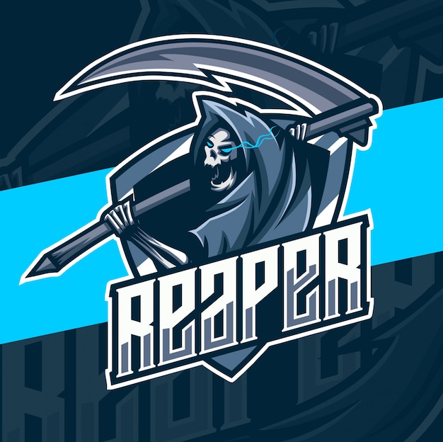 Premium Vector | Reaper mascot esport logo design