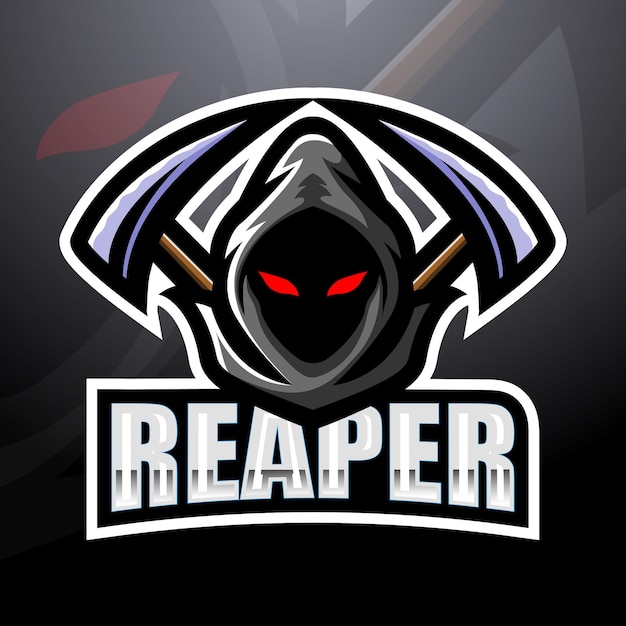 Premium Vector | Reaper skull mascot esport illustration