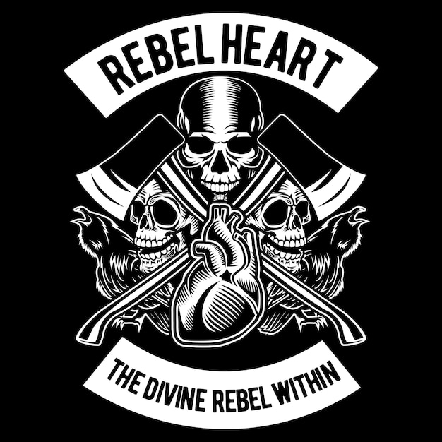 Rebel heart | Premium Vector