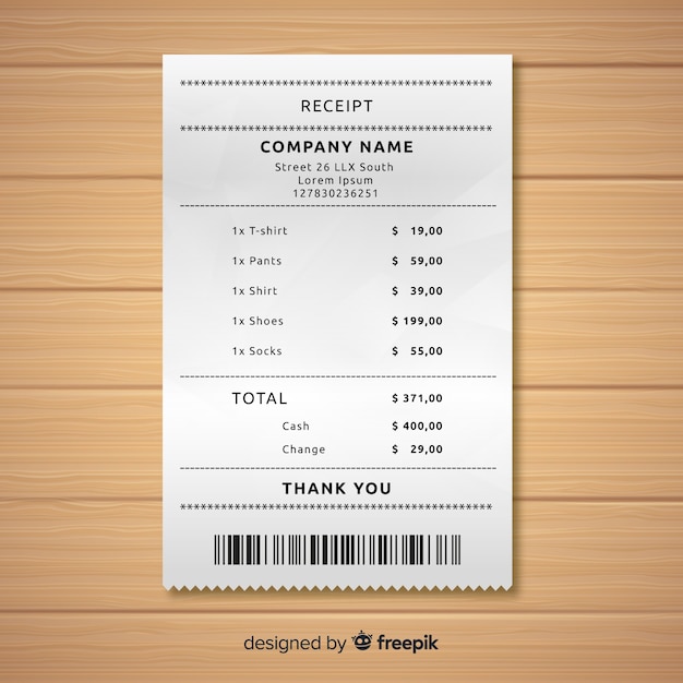 receipt-template-collection-with-realistic-design-vector-free-download