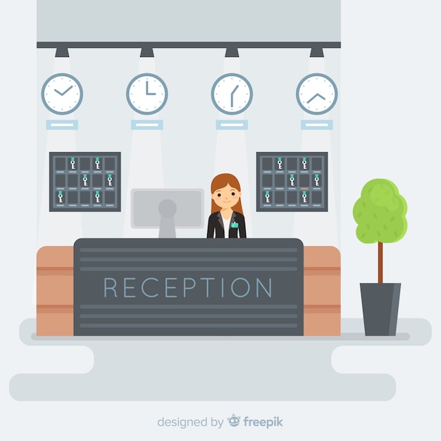 Reception concept in flat design Free Vector