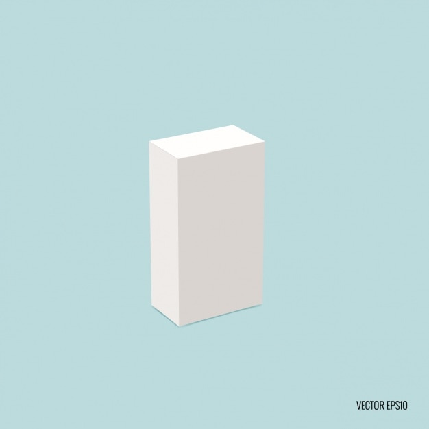 Rectangular blank package Free Vector