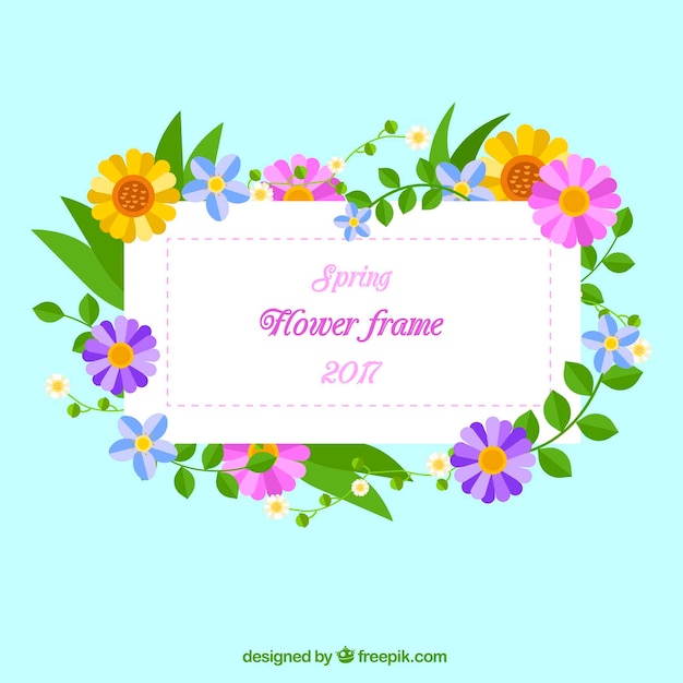 Download Rectangular floral frame | Free Vector