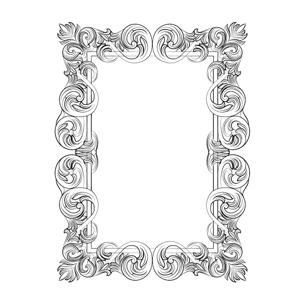 Free Vector | Rectangular ornamental frame