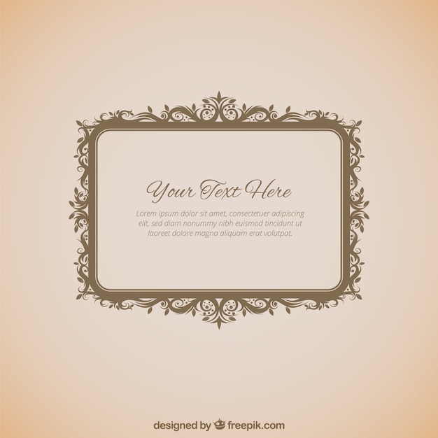 Rectangular vintage frame | Premium Vector