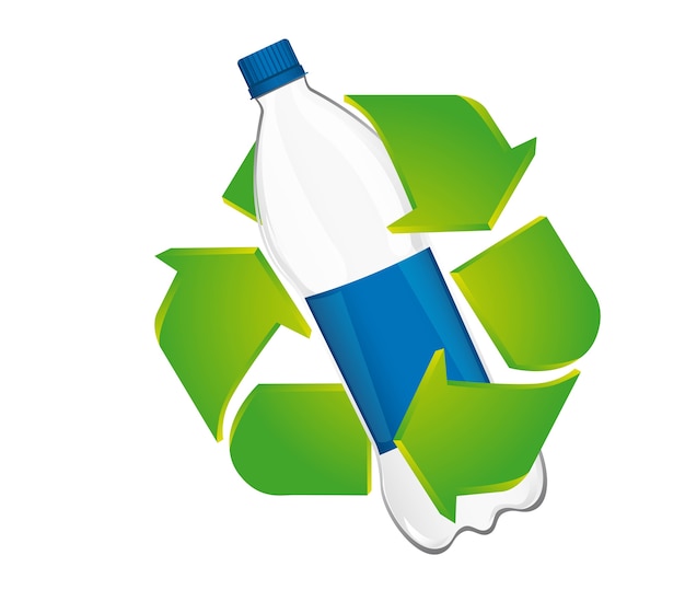 Recycle icon over white background, vector illustration Vector ...