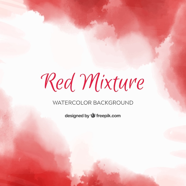  Red abstract background in watercolor style