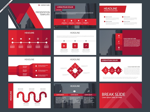 red presentation templates