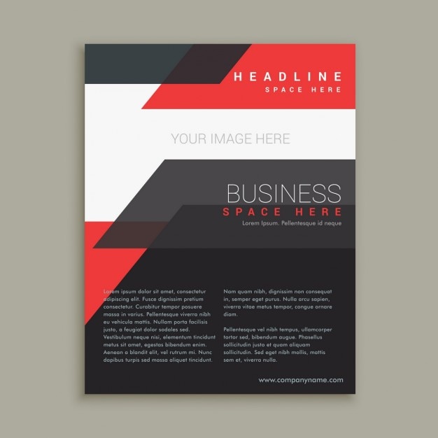 Red and black abstract business brochure