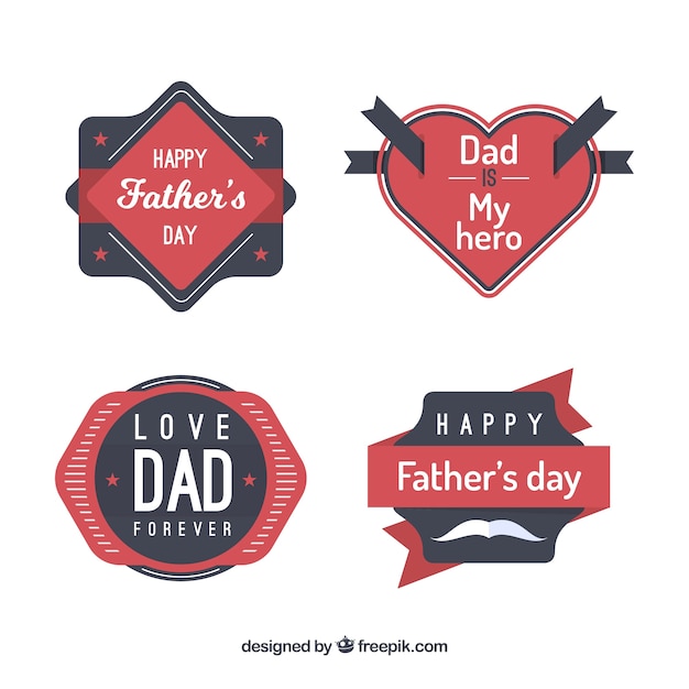 Red and black fathers day label\
collection