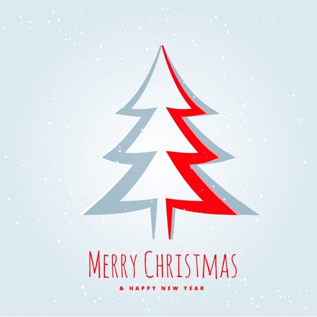 Red and gray christmas tree on a white\
background