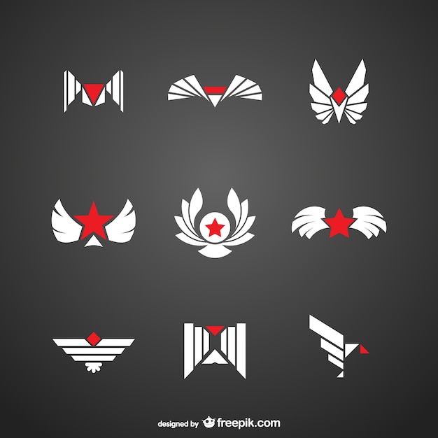 Red and white logos pack Vector | Free Download