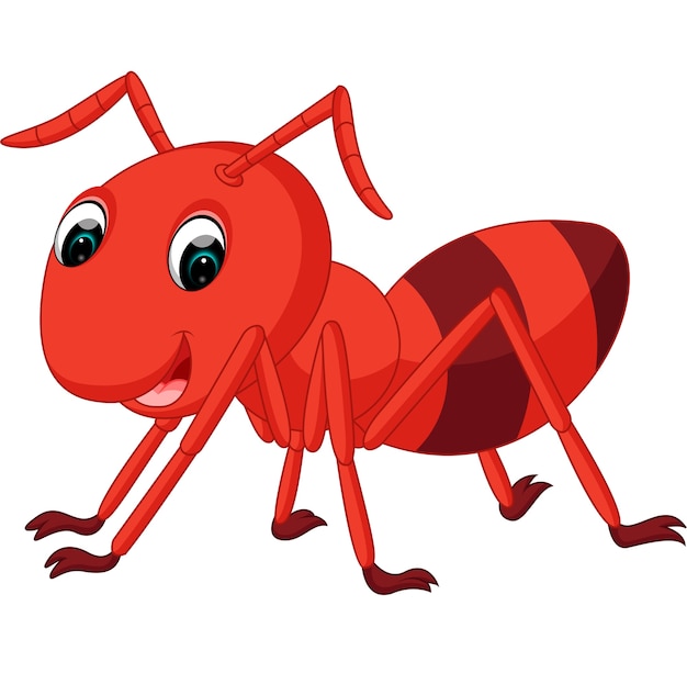 Premium Vector | Red ant cartoon