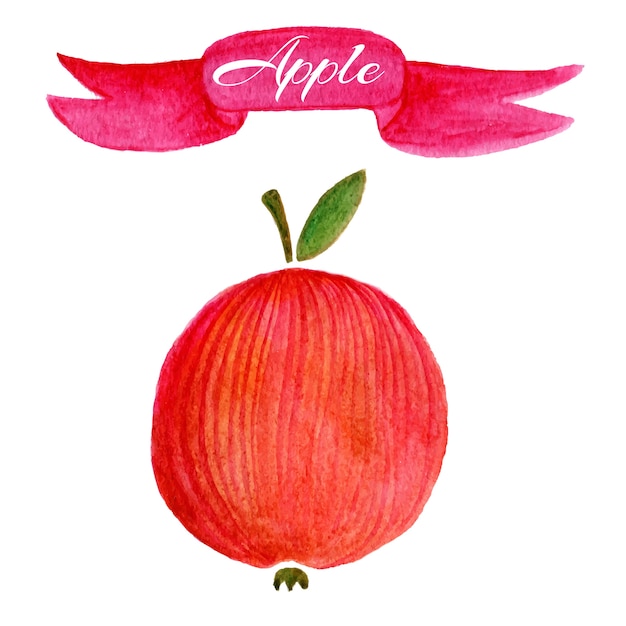 Red apple logo design template. food or fruit icon ...