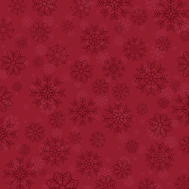 Red background of snowflakes Vector | Free Download