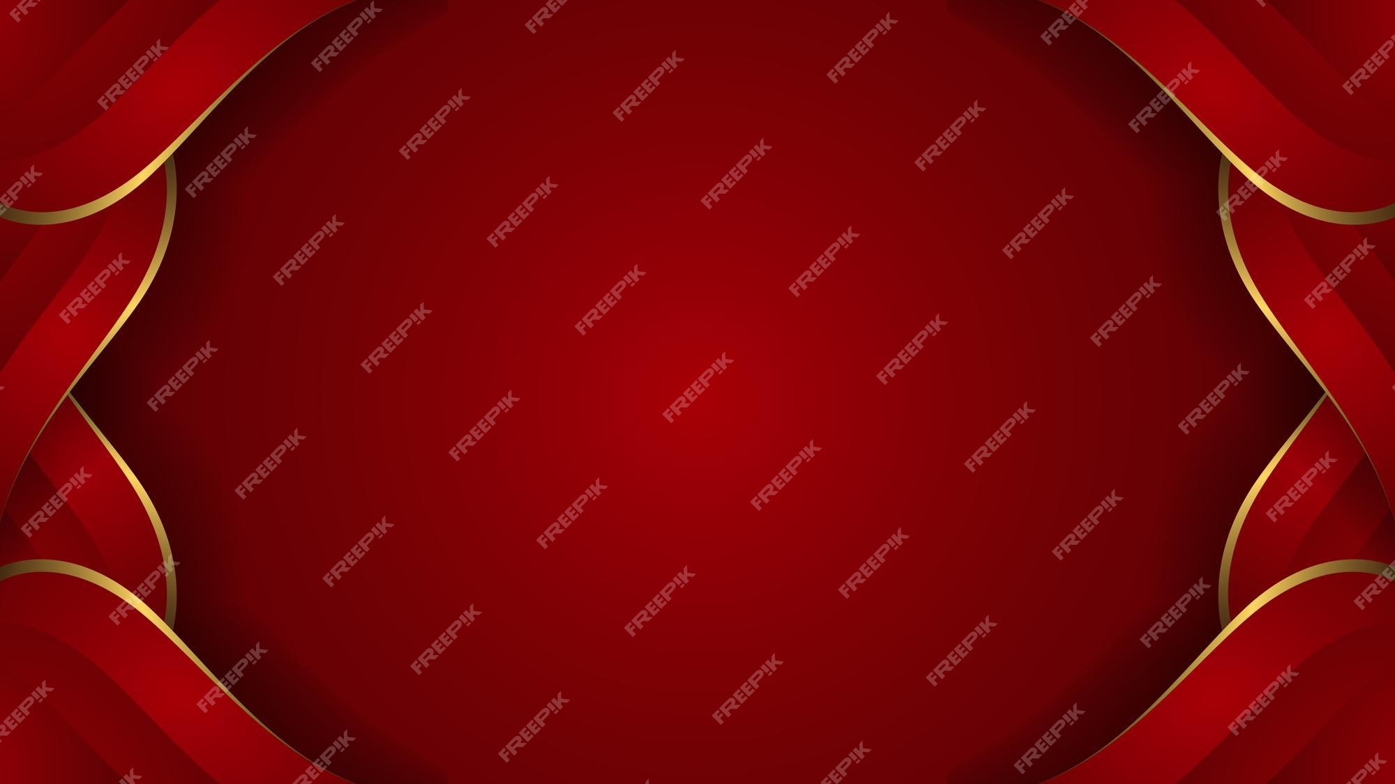 Premium Vector | Red background with luxury gold