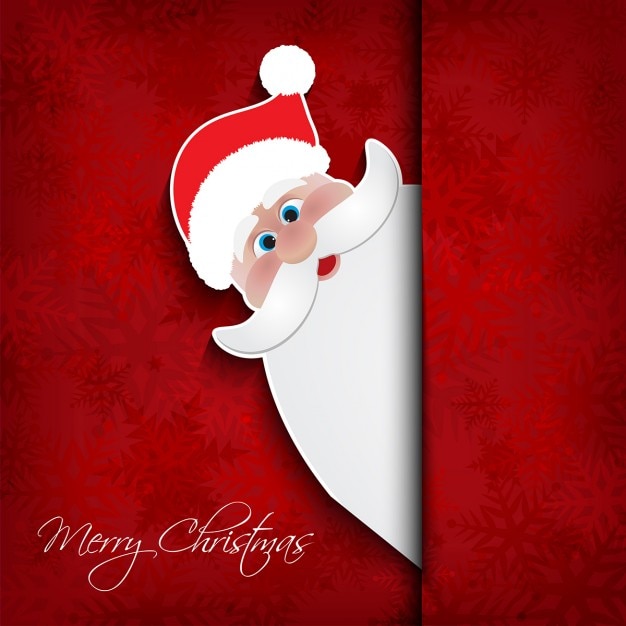 Red background with santa claus Vector | Free Download