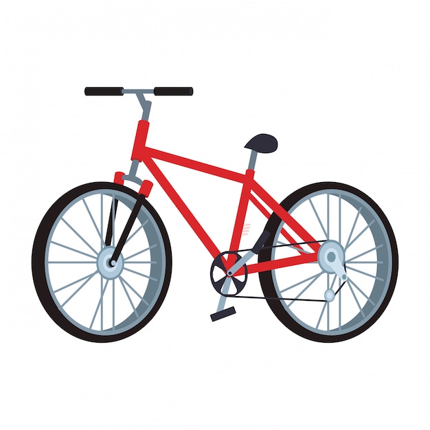 Premium Vector | Red bicicle icon