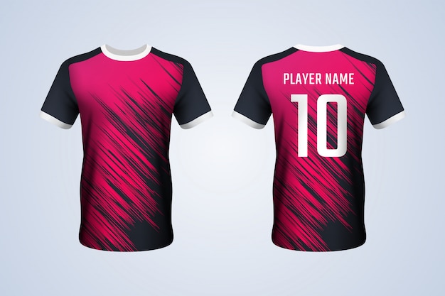 Download Premium Vector Red And Black Soccer Jersey Mockup