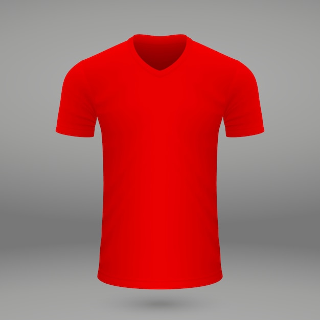 Download Premium Vector | Red blank t-shirt template
