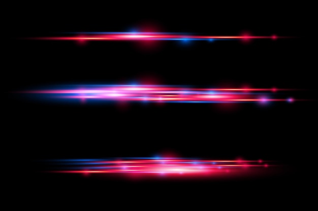 Premium Vector | Red and blue special effect. laser beams, horizontal ...