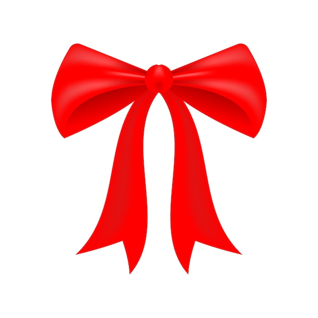 Premium Vector | Red bow isolated on white background for gift box and ...