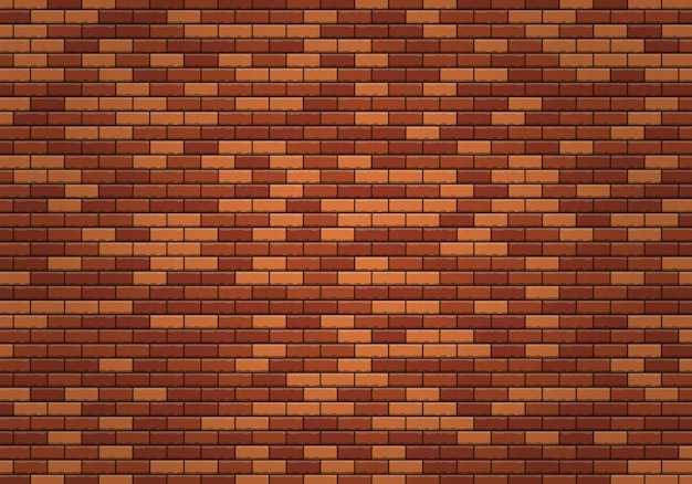 Premium Vector | Red Brick Pattern Cartoon Red Brick Wall Design ...