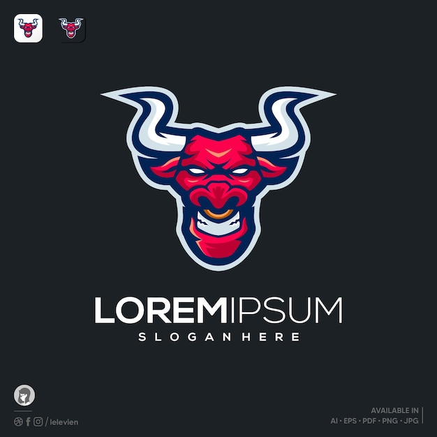 Premium Vector Red Bull Logo Template